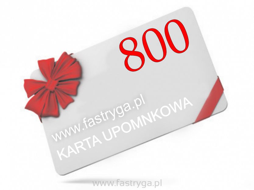 Karta upominkowa o wartości 800 zł.