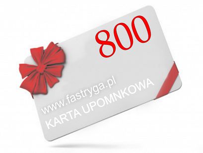 Karta upominkowa o wartości 800 zł.