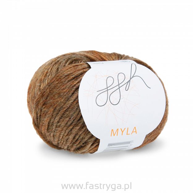 Myla 09 - Włóczka wełna i alpaca - brązowa