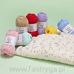 włóczka Cotton Gold Paillettes kolor 7108 pastelowy róż - 2