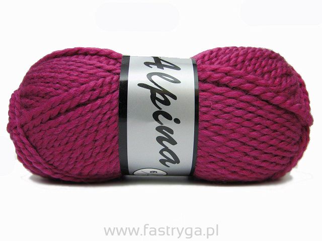 Włóczka Lammy Alpina 6 kolor 014 magenta / amarant wełna z akrylem