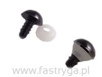 Oczka do maskotek  kolor czarny 14 mm - 2