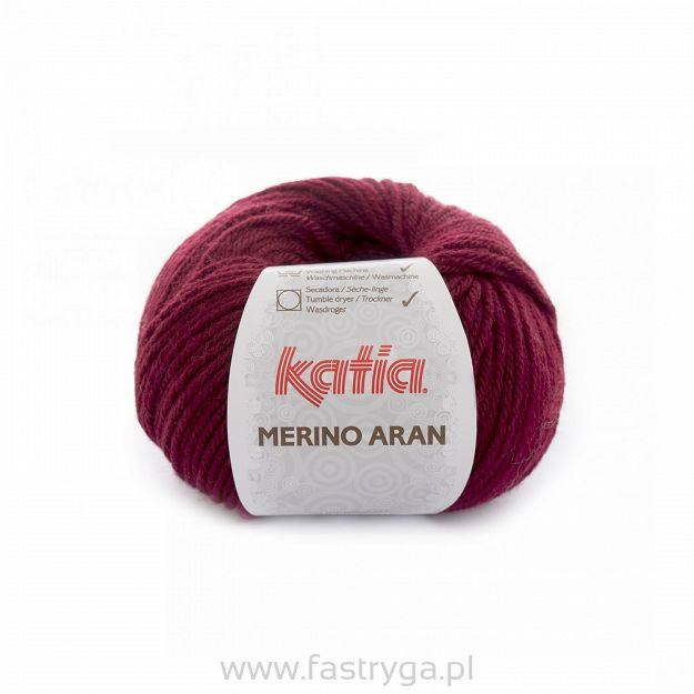 Merino Aran  23 ciemne bordo