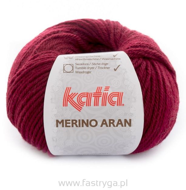 Merino Aran  23 ciemne bordo