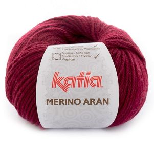 Merino Aran  23 ciemne bordo