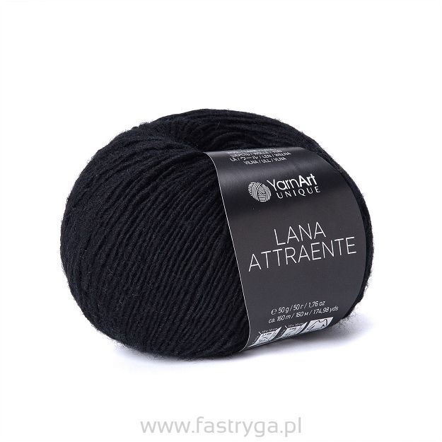 włóczka Lana Attraente kolor 6670 czarny