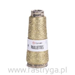 Włóczka z cekinami Paillettes 8002 złoty