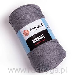Włóczka tasiemkowa Ribbon kolor 774 stalowy popiel