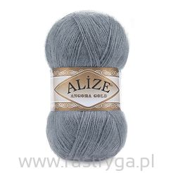 Włóczka Angora Gold kolor 87 popiel stalowy