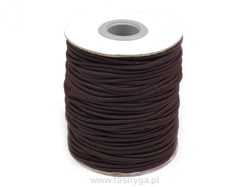 Guma okrągła 1mm (kapeluszowa) brąz