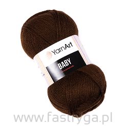 Włóczka akrylowa YarnArt Baby 1182 ciemnobrązowa