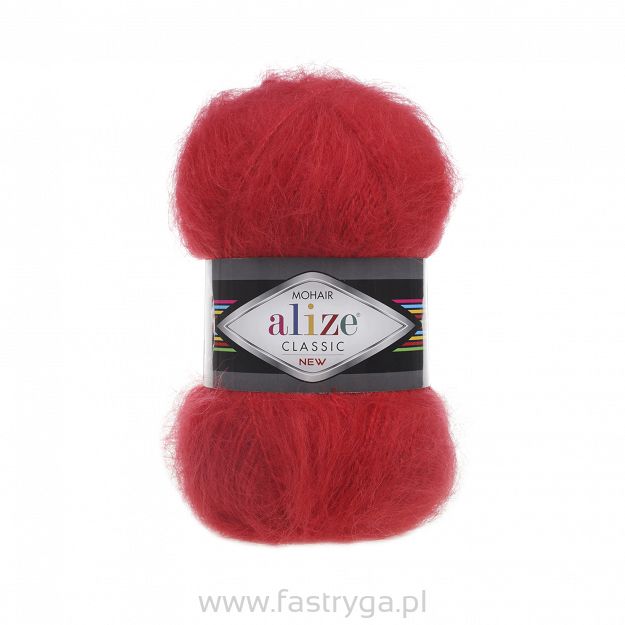 Alize Mohair Classic New 56 czerwony