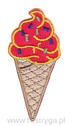 Naszywka na ubrania Lody czerwone