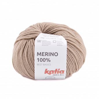 Katia Merino 100% 501 - włóczka ciepły beż