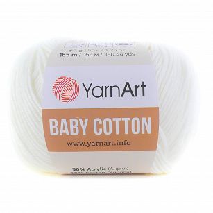 Włóczka Baby Cotton 401 złamana biel