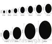 Oczy do maskotek owalne 58 x 38 mm. - 2