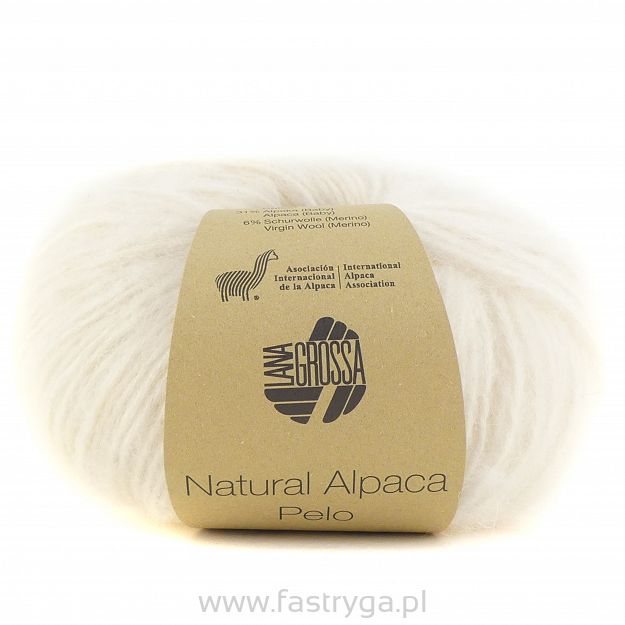 Włóczka Natural Alpaca Pelo  kolor 001