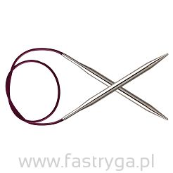 KnitPro Nova Metal - metalowe druty z żyłką  40 cm numer 6,5