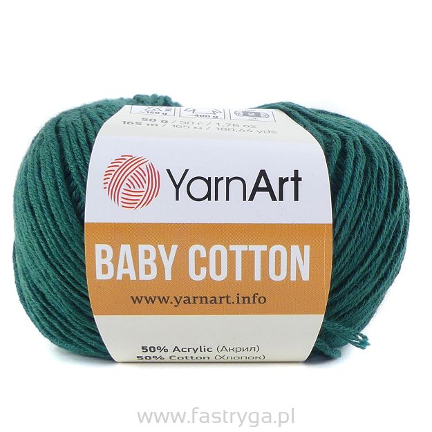 Włóczka Baby Cotton 444 butelkowa zieleń