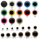 Oczka do maskotek pomarańczowe 14 mm - 2