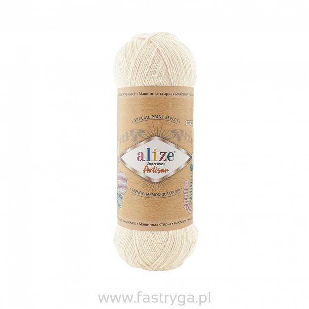 Włóczka Superwash Artisan 1 ecru