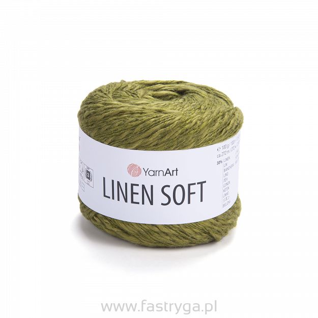 Włóczka Yarnart Linen Soft 7314 oliwka