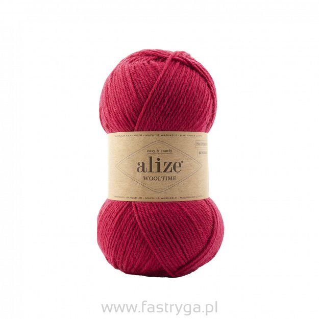 włóczka Wooltime kolor 740 ciemny róż - 75% wełny