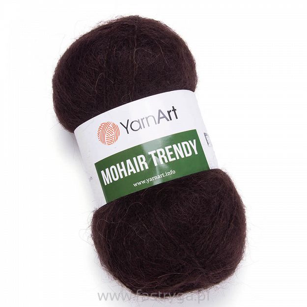 YarnArt Mohair Trendy 123 - ciemny brąz