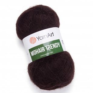 YarnArt Mohair Trendy 123 - ciemny brąz