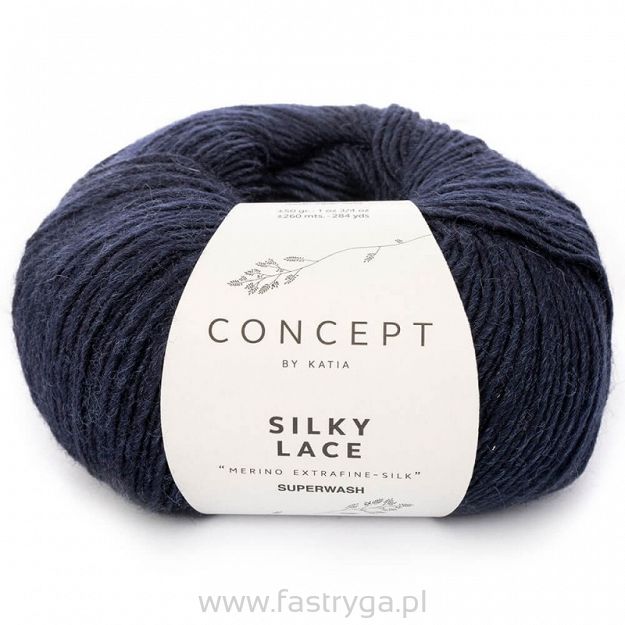 Włóczka Silky Lace kolor 157 granat