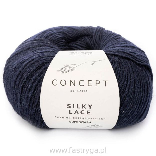 Włóczka Silky Lace kolor 157 granat