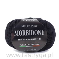 Włóczka Morbidone  150 czarny