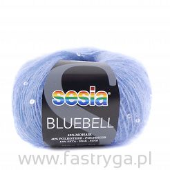 włóczka moherowa z cekinami Bluebell 1234 kolor niebieski