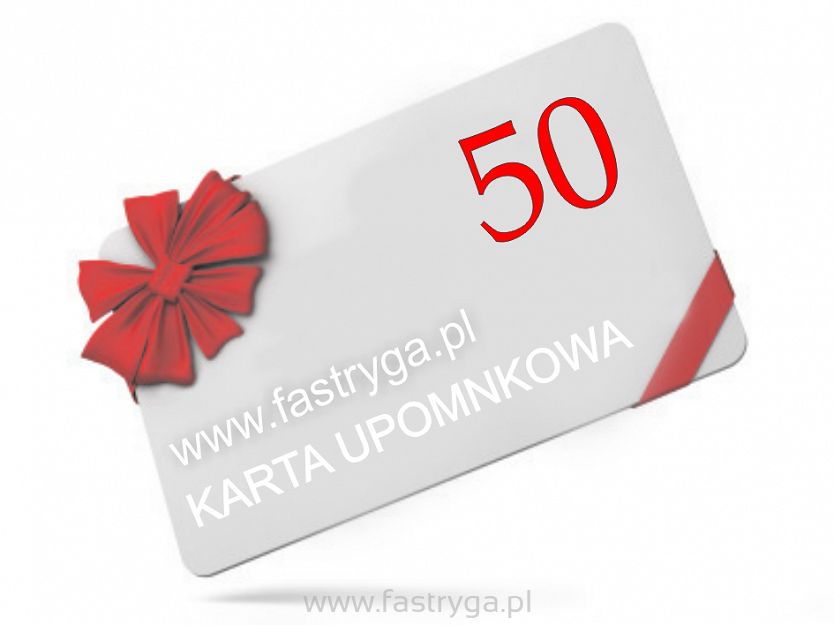 Karta upominkowa o wartości 50 zł.