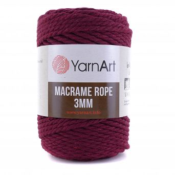 Macrame Rope 3 mm.  781 bordo