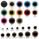 Oczka do maskotek kolor czarny 22 mm - 3