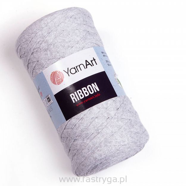 Włóczka tasiemkowa Ribbon kolor 756 popiel