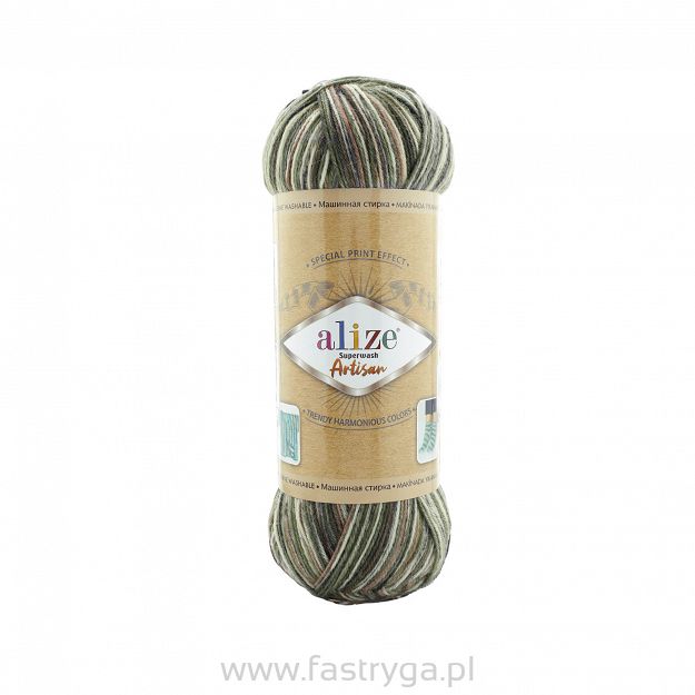 Włóczka Superwash Artisan 9014 odcienie brązu