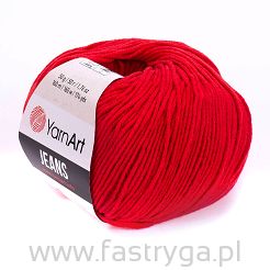 Włóczka Jeans 90 czerwony