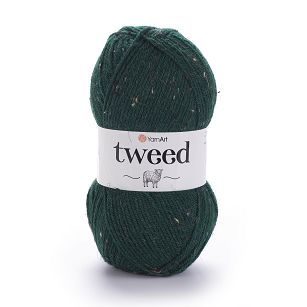 Tweed kolor 232 ciemna zieleń