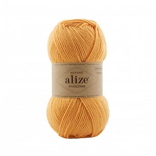 włóczka Wooltime kolor 423 żółty- 75% wełny