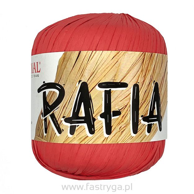 Włóczka Rafia czerwona 984