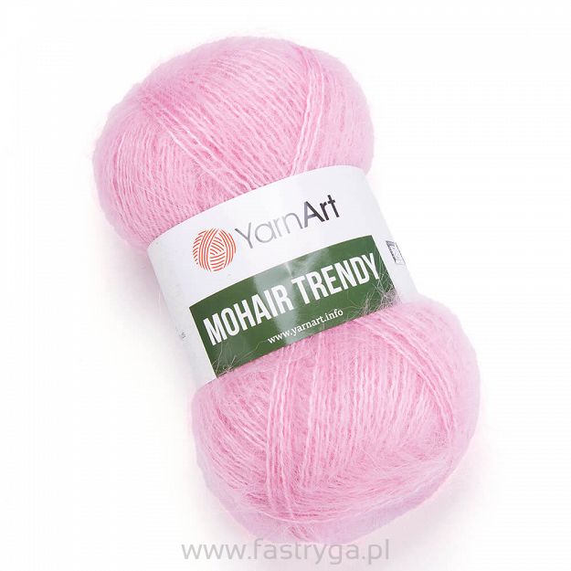 YarnArt Mohair Trendy 127 - jasny róż