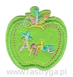 Naszywka termoprzylepna zielone jabłko