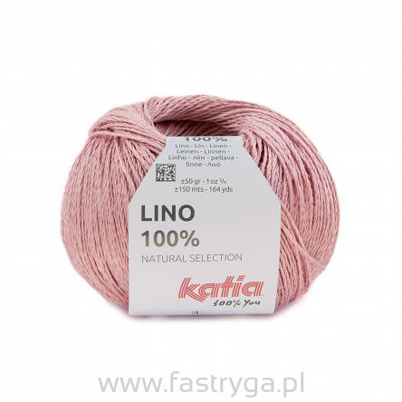 Włóczka Lino 100% kolor 33 róż pastelowy