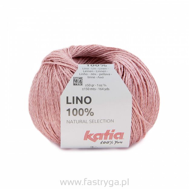 Włóczka Lino 100% kolor 33 róż pastelowy