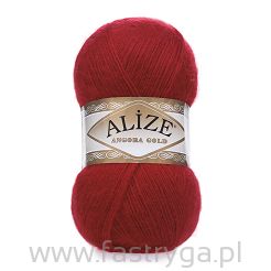 Włóczka Angora Gold kolor 106 ciemna czerwień