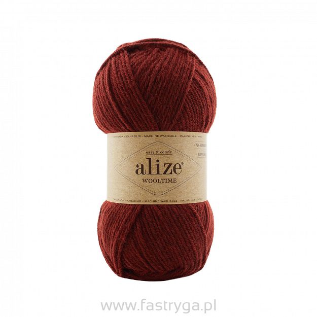 włóczka Wooltime kolor 588 terakota- 75% wełny